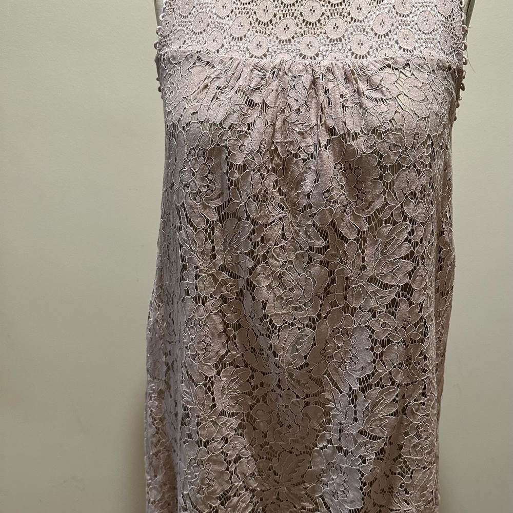 Cream Babydoll Mini Dress Scoop Neck Sleeveless Xhilaration size medium